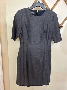 Classic Sheath Dress in Dark Gray